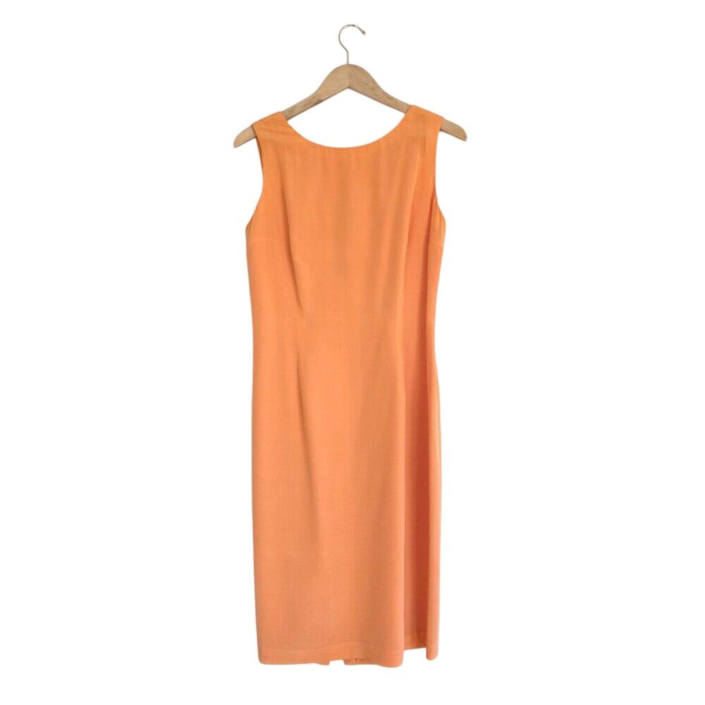 Maggy London 100% Silk Dress 12 Vintage Minimalist Quiet Luxury Chic Classic